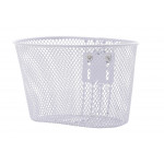 Detský kovový košík na riadidlá Biely